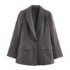 European & American Women's Fashion Casual Herringbone Wool Suit Jacket