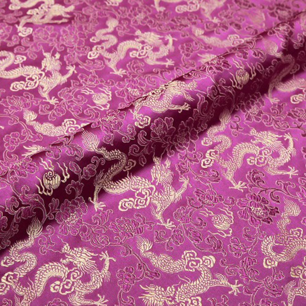 Brocade Jacquard Fabrics Embroidery Silk Dragon Pattern Costume Cheongsam Kimono Materials For Sewing Dress Bag DIY Gift Box Tie