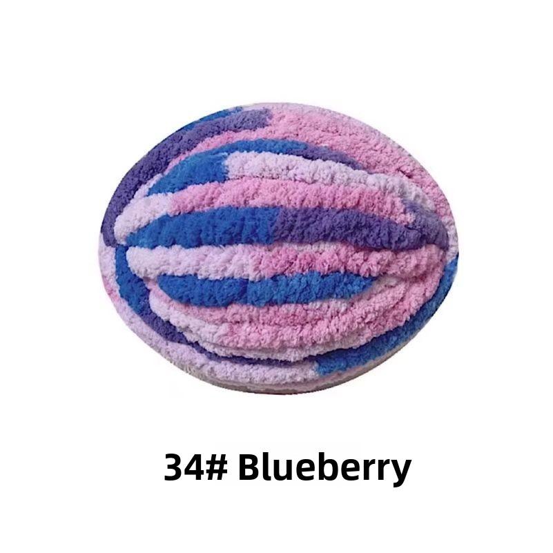 Handmade DIY Rainbow Adient Yarn Scarf Tail Line Finger Knitting Cozy Nest Cuion Thi Ice Strip Yarn