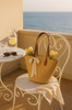 Women's Large Capacity New Vacation Beach Straw Shoulder Bag Woven Commuter Bucket Bag Basket Tote Bag