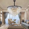 Modern Living Room Crystal Chandelier Bedroom Crystal Chandeliers Ceiling Light Round Crystal Dining Room Lamp D60cm 23.62in E14