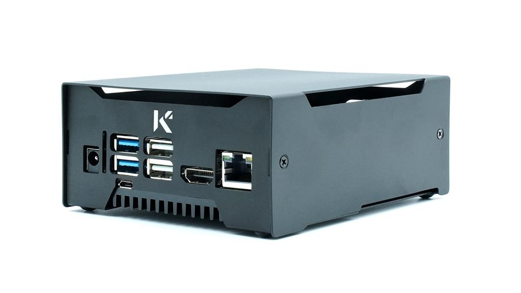 KKSB Pouzdra Pouzdro pro Odroid M1, Pískovaný hliník, Černý eloxovaný povrch