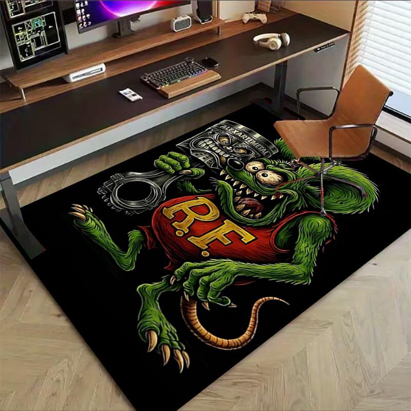 1pc Rat Fink Carpet, Office Rug Outdoor Mat Home Decor Area Carpet Festival