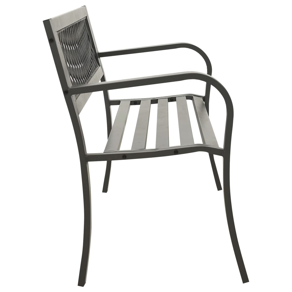 Garden Bench 125 cm Steel Gray