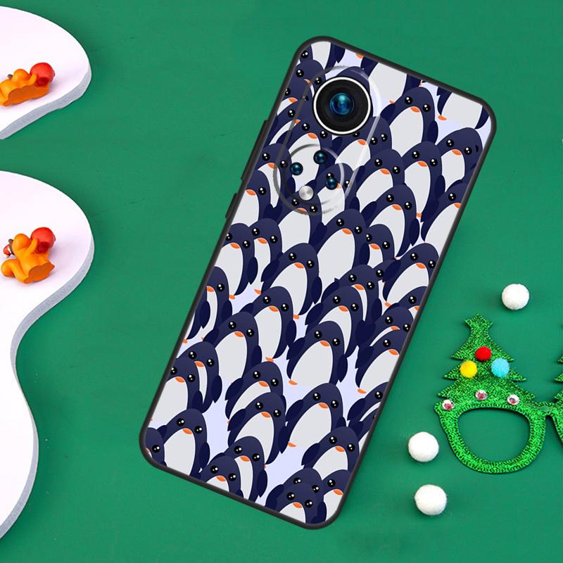Cartoon Penguin Case For Honor 200 Pro X9c X9b X9a X8a X8b X7a X6a X8 X9 50 70 90 Magic 5 6 7 Lite Cover