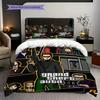 Urban Chaos Crime Bedding (1 * Duvet Cover + 2 * Pillowcase, Without Core) 2D Flat Bedding Set Duvet Cover and Pillowcase Soft and Comfortable