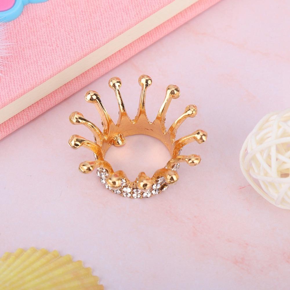 Faux Pearl Decoration Crown Design Nail Art Brush Holder Nail Carving золотой