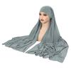 Muslim Women Long Scarf Pull On Ready Wear Instant Hijab Chemo Cap One Piece Amira Head Wrap Turban Femme Shawl Bandanas Scarves