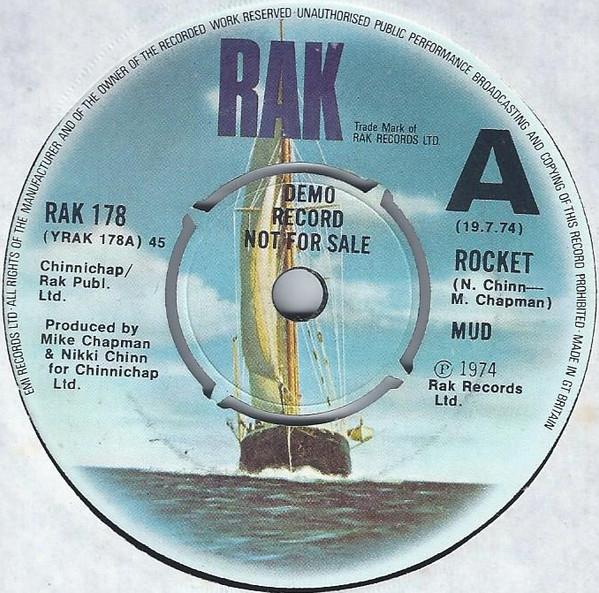 

7inch Record MUD - Rocket RAK178PROMO RAK 1974 UK Rock Used