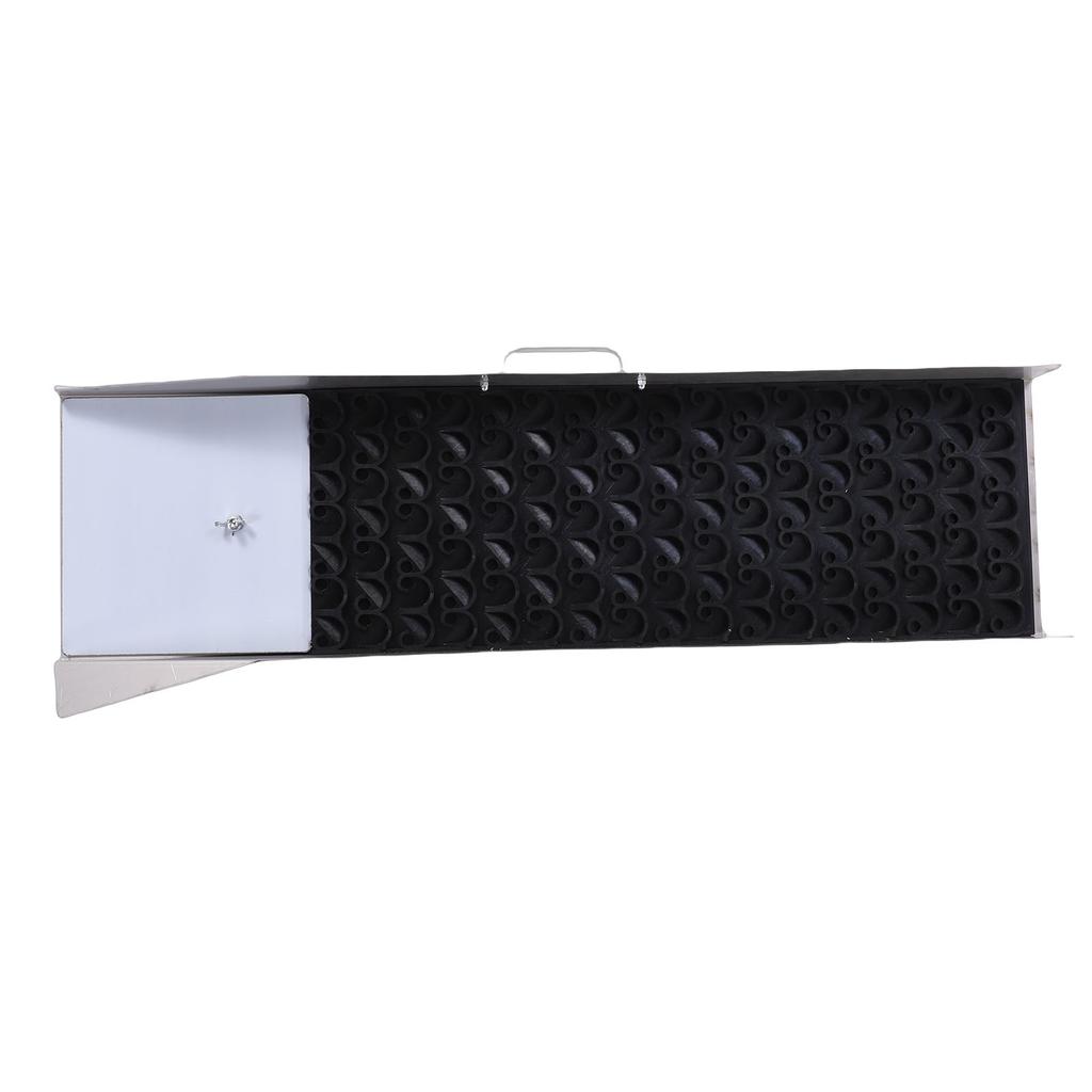 Gold Sluice Box Folding Aluminum Alloy Portable Gold Mining Chute Panning Prospecting Recovery Tool with Rubber Pad