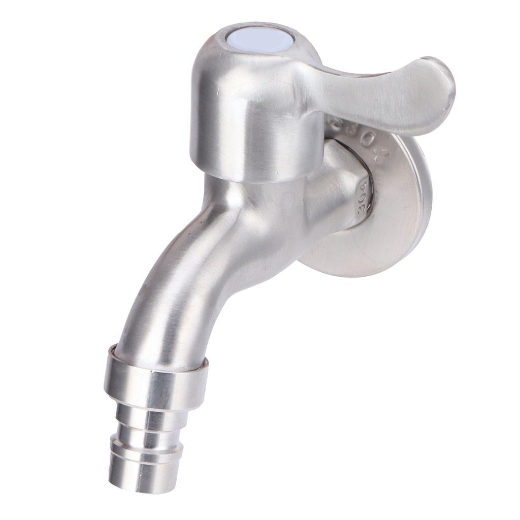 G1/2 Gartenhahn Wandmontage Gebürstet Außen Waschbecken Moppbecken Verlängerter Wasserhahn