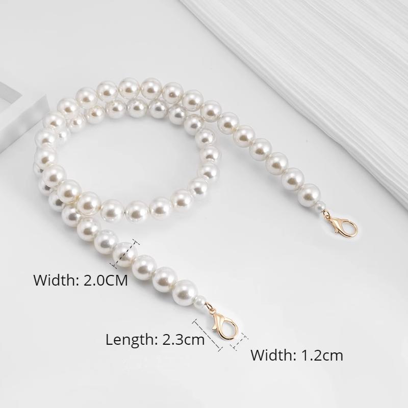 

Pearl Chain Accessories Small Fragrant Wind Bag Messenger Shoulder Strap Diy Transformation Replacement Bag Chain Single Buy 90CM