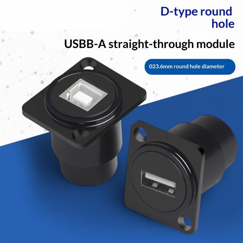 Female USB A to Female USB B Direct Adapters for Printer Scanners Connection USB 2.0 480Mbps Data Transfer Metal Texture