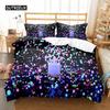Glass Ball Duvet Cover Set Microfiber Colored Transparent Marbles Bedding Set Childhood Toys for Kid Teen Queen King Quilt Cover
