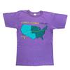 American System Purple T-shirt 90s Single Stitch Short Sleeve Mens