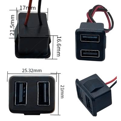 Çift Katmanlı Usb Dişi Taban Soketi Lamba Cep Telefonları Şarj Soketi Kablo Bağlantılı Güç Soketi