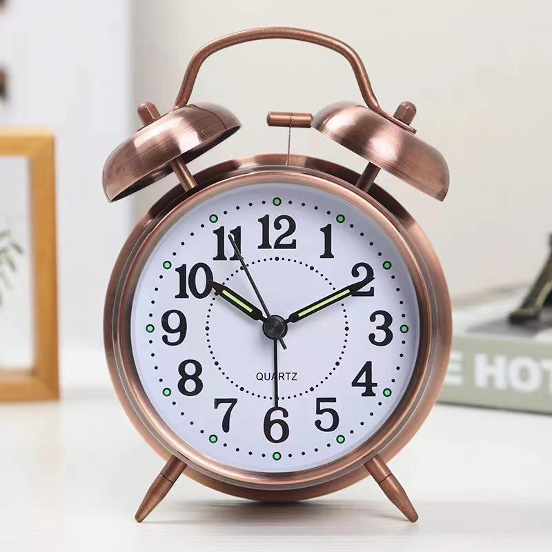 Bronze Alarm Clock Is Super Loud Home Decoration Can Be Equipped with Luminous Retro High End and Exquisite Student Wake-up Clock