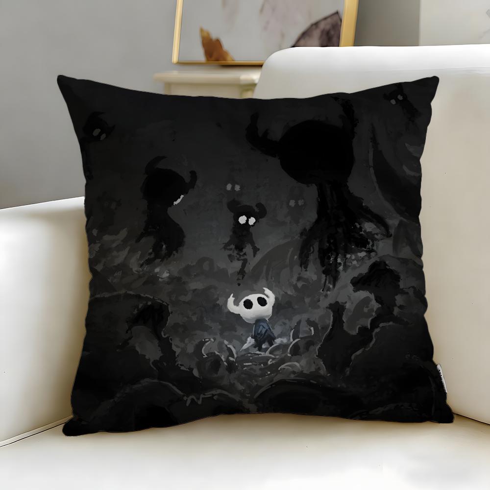 Popular Game Hollow Knight Cushion Cover Soft EasyWash Pillow Case Versatile for Couch Bed Travel and Office