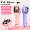 500x Magnification Microscope Handheld Magnifying Glass Support PC Educational Science Toys Pocket Microscopes for Kids