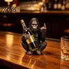 Talos Gorilla Weinflaschenhalter, Stabiler Einzelhalter, Langlebiger Harz-Affe für Küchentheke Bar