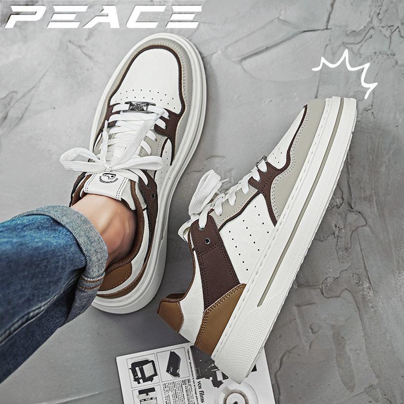 

2024 Новые мужские легкие роскошные повседневные кроссовки - универсальные модные белые туфли в европейском стиле 42