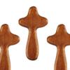 3 Pièces Croix en Bois à Main Prière Croix de Poche pour Chrétien