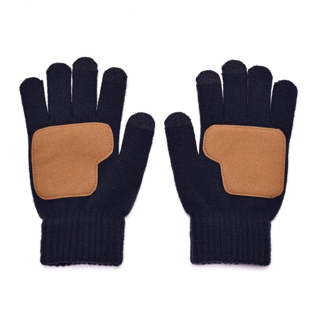 Harvey Makin Layers Hat and Gloves Gift Set - Navy Blue