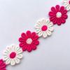 15 Yards/Roll 2.5cm Daisy Sunflower Lace Trim Water-soluble Embroidered Polyester Ribbon for DIY Crafts Sewing Clothing Decors