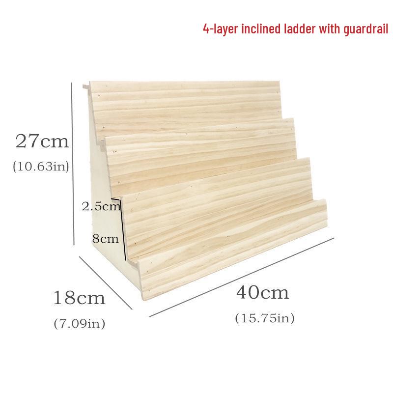Espositore in Legno a più Livelli per Gioielli, Rossetti, Prodotti per la Cura della Pelle, Cover per Telefono e Smalti per Unghie.