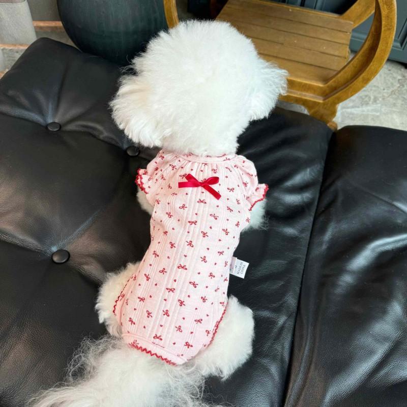 Adorable Stretchy Bubble Sleeve Dog Vest With Full Belly Coverage Warmth All Season