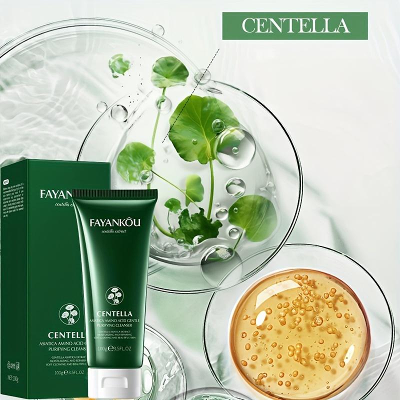 Centella Asiatica Amino Acid Facial Cleanser 100g - Gentle, Deep Cleansing & Moisturizing for Smooth, Radiant Skin, Oil Control Facial Cleanser