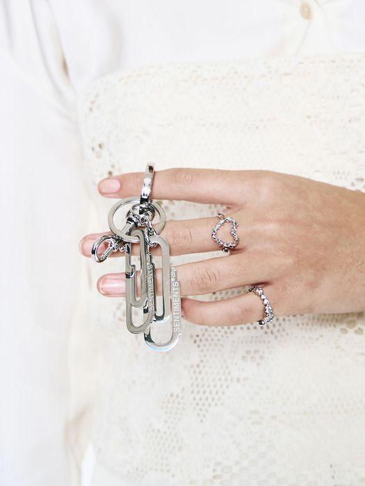 SENTIMENTS NO.590 [SILVER] KEY RING