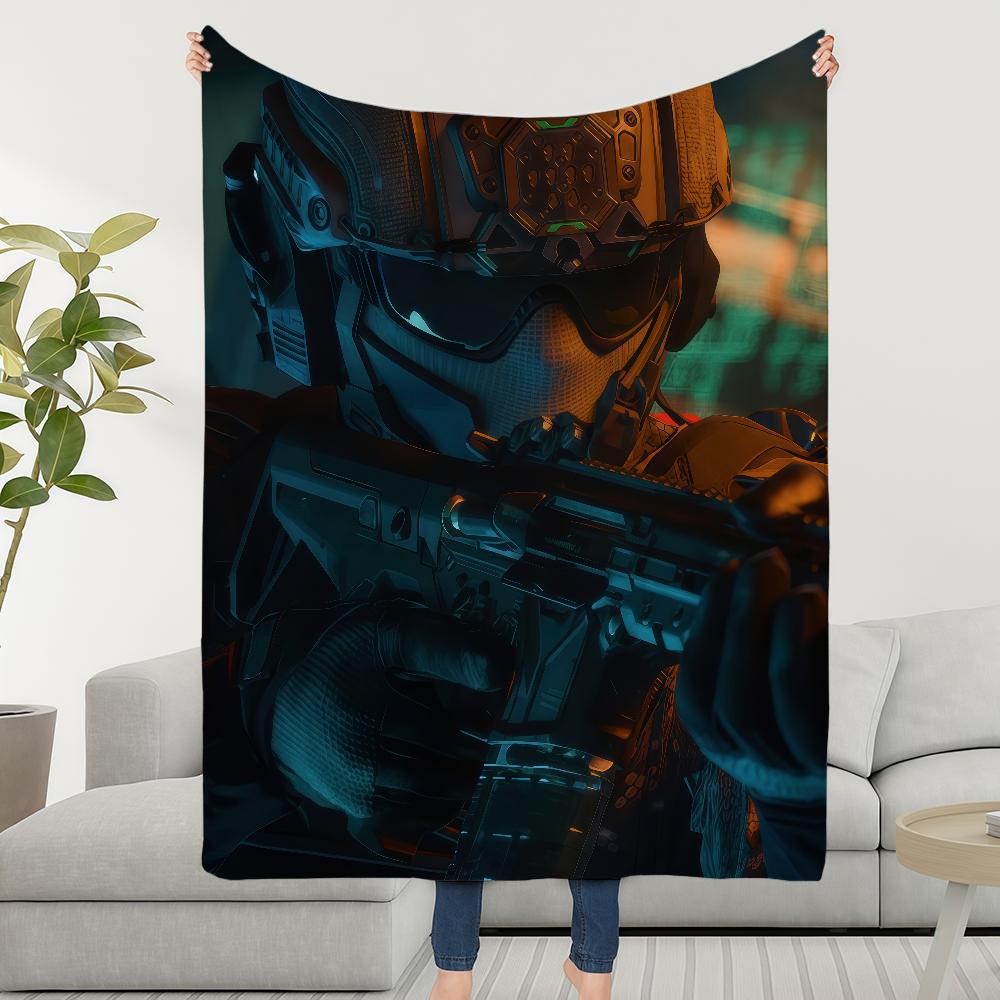 D-DutyS Ops Blanket Throw C-Call Super Cosy Plush Black 7 Living Room Sofa Of Couch Childish Birthday Gifts