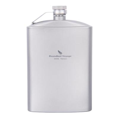 Boundless Voyage Titanium Hip Whiskey Stylish Flask with Alcohol Sake Camping Storage Bag Included Flask, Lightweight, Durable, Rustproof, Flask,