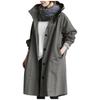 Women's Autumn And Winter Casual Temperament Solid Color Trench Coat In The Long Jacket