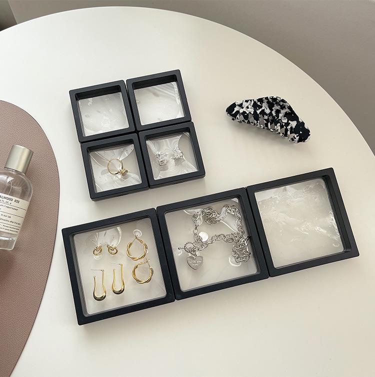 Tragbare transparente PE-Folie Schmuckbox für Ohrclips und Halsketten - Anti-Oxidations-Aufbewahrungslösung