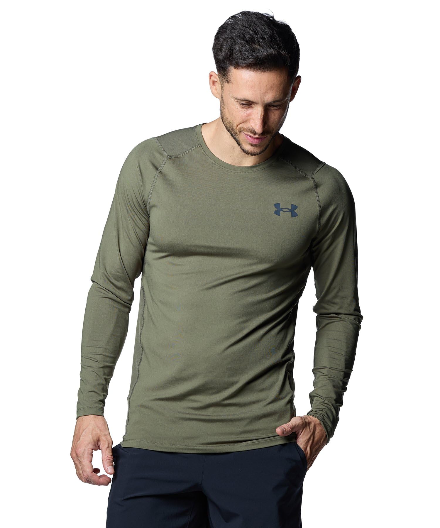 

Under Armour UA HG Fitted LS Nov Морской OD Green L /
