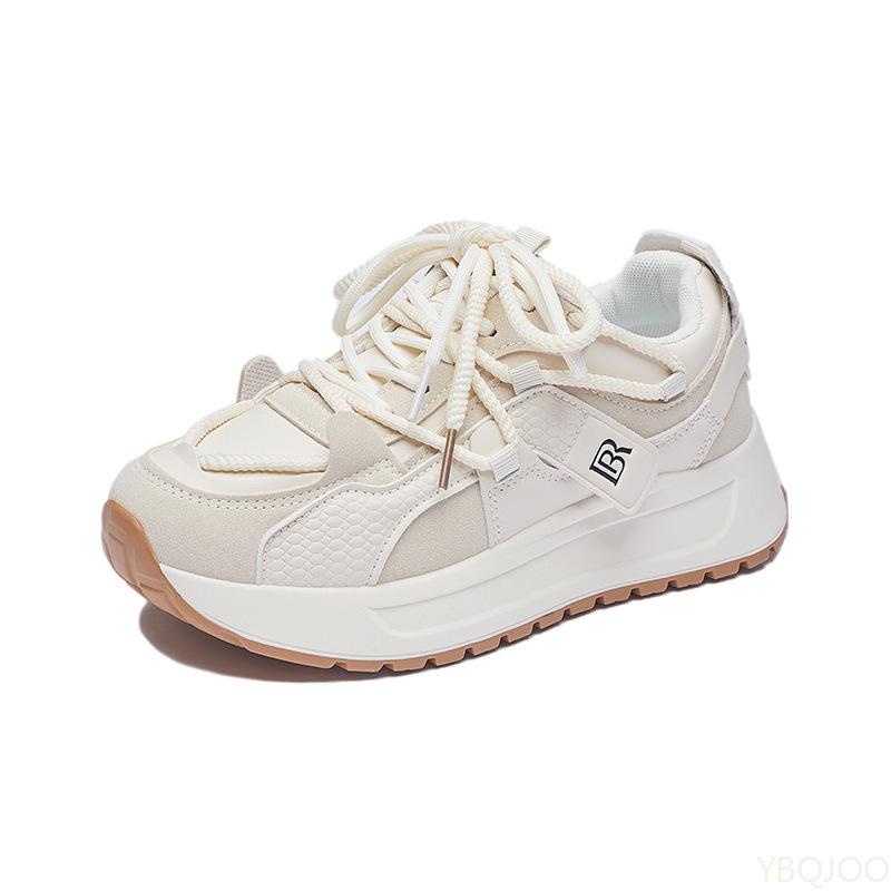 New Spring Casual Comfortable Sneakers Simple Thick Soled Height Increasing Shoes Fashionable Versatile Women's Shoes