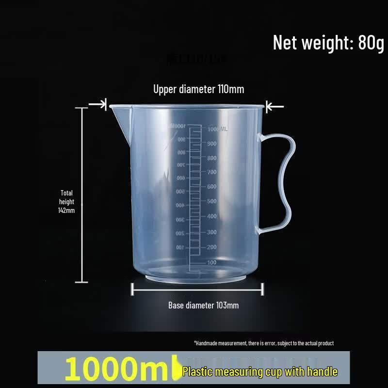 1000ml Plastic Graduated Measuring Beaker with Handle