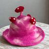 Felted Mushroom Hat – Shocking Pink