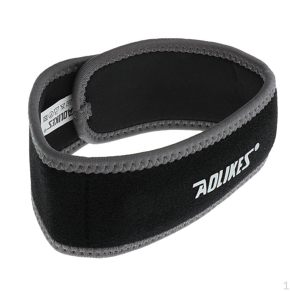 Adjustable Knee Strap Running Sports Support Patella Tendon Band Gray