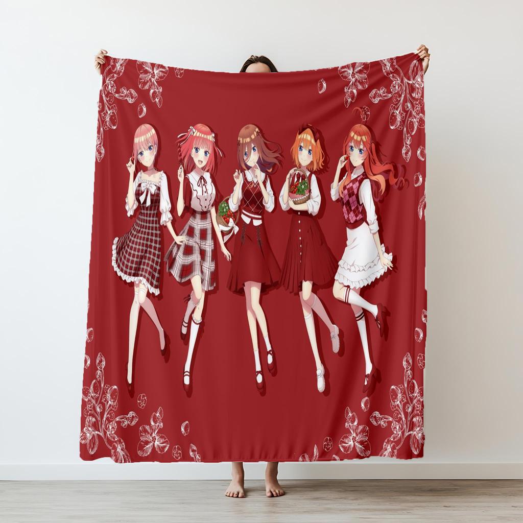 Cartoon anime nun loli printed blanket Warm Flannel Blankets Soft and Comfortable blanket Home Travel Blanket Birthday Gift