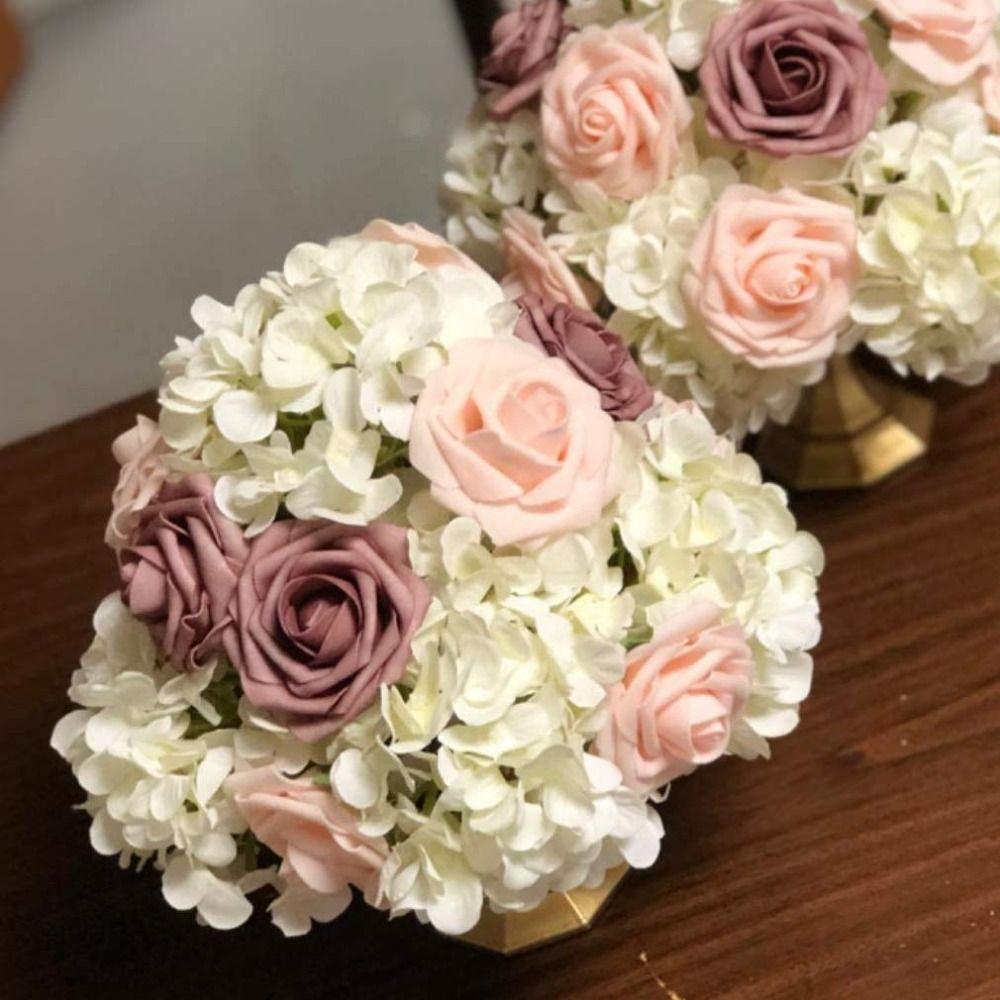 25PCS Lifelike Foam Artificial Flowers with Stems Boxed Fake Roses Floral Arrangements DIY Bouquets Home Decoration