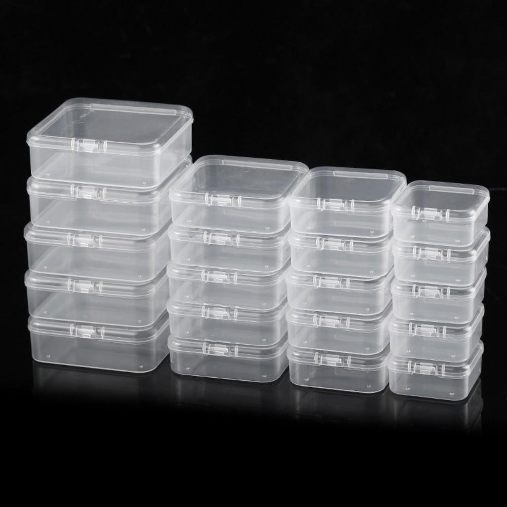 Flip Cover Transparent Storage Box Rectangle Sewing Storage Box  Jewelry Storage