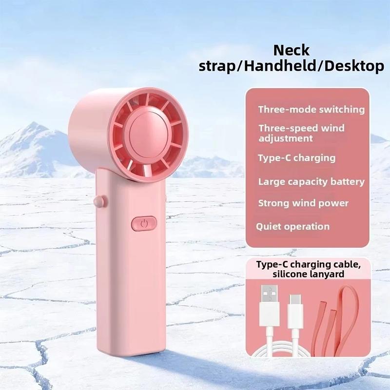 Mini Portable Neck Fan 90° Foldable Usb Rechargeable Handheld Fan Hands-free Cooling For Travel Outdoor Summer Cool Accessories