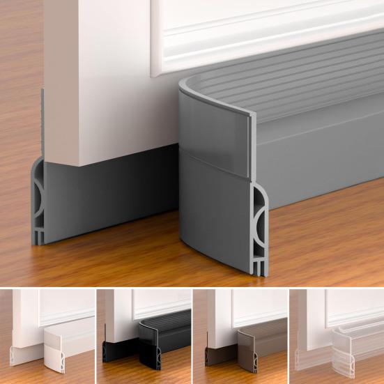 1M Door Bottom Sealing Strip Under-Door Sweep Weather Stripping Light Noise Dust Blocking Windproof Door Stopper Door Bottom Gap Filler Strip