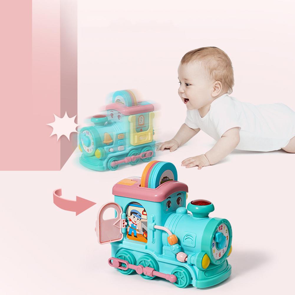 24-in-1 Multifunktions-Musikzugspielzeug mit sprechenden Lernkarten Feinmotorik Frühes Bildungs Lernspielzeug Geschenke für Kinder