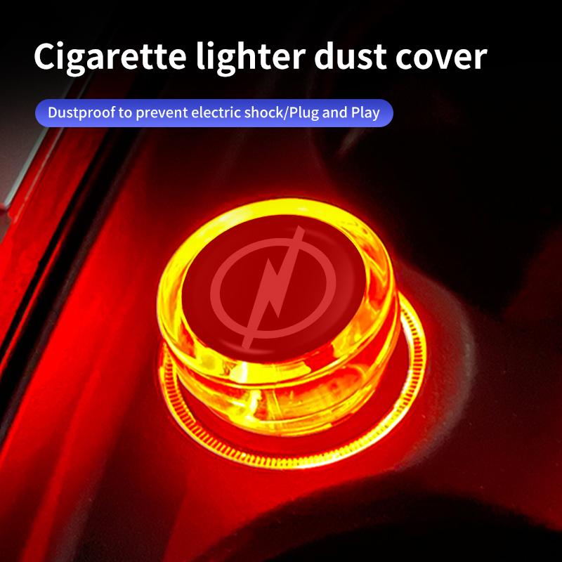 Car Cigarette Lighter Cover DustProof Decoration Cap Auto Accessories For Opel Zafira Meriva Mokka Grandland Antara Ampera Vivar