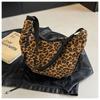 Leopardenmuster Leinwand Knödeltasche, Sportlicher Stil, Lässige und Vielseitige Beliebte Stofftasche, Tragbare und Modische Einzel-Schulter Crossbody-Tasche
