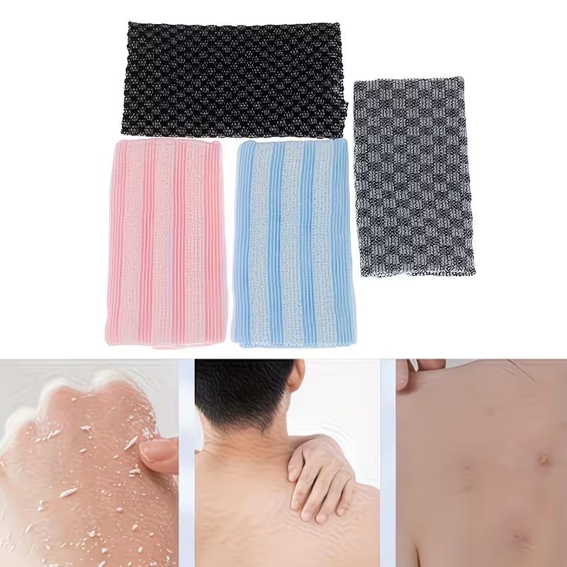 Exfoliating Bath Towel Back Scrubber Long Body Wash Cloth Sponge Quick Dry Shower Scrub Towel for Men Women Skin Cleaning Tool